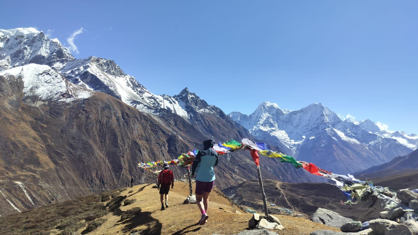 Our Valued Guest Enjoying the Acclimatization Hike During the Gokyo Ri Trek