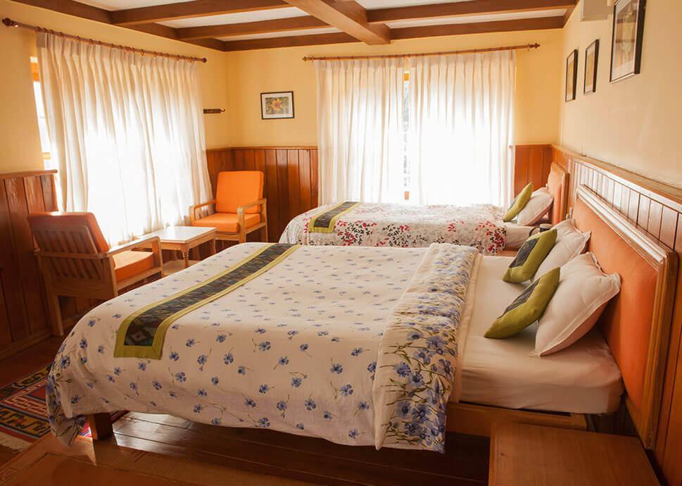 Luxury lodge room in Namche Bazaar on the Gokyo Ri trek