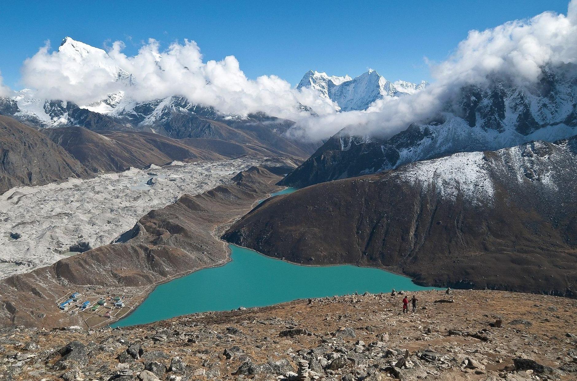 Turquoise Gokyo Lakes along the Gokyo Ri Trek in Nepal's Everest region 